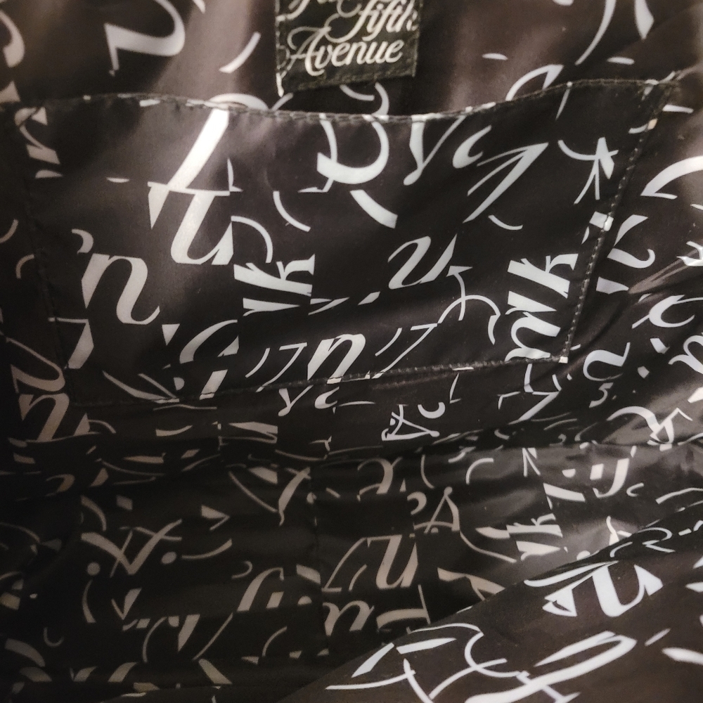 Saks 5th Ave white & black Tote bag